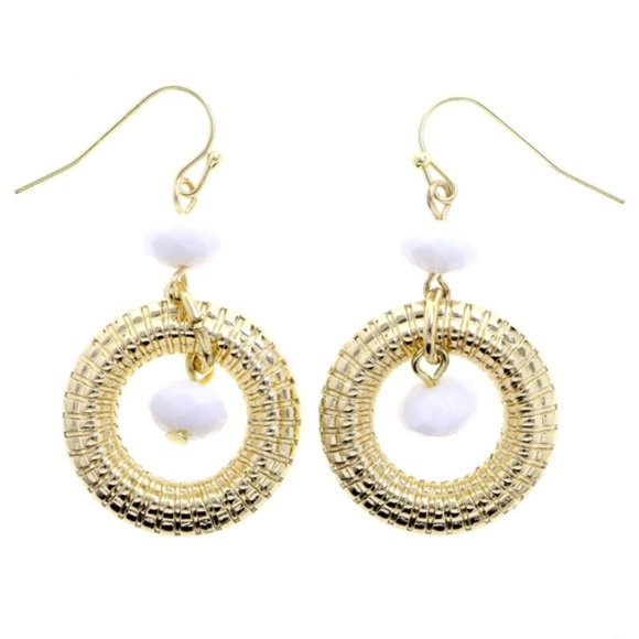 3/$20 Catherines gold and white fashion dangles - Picture 2 of 3